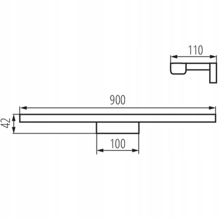 Nástěnné koupelnové LED svítidlo nad zrcadlo 15W 1450lm 4000K Neutrální obdélníkové bílé IP44 Asten Kanlux
