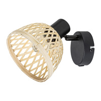 Nástěnné bodové svítidlo E14 Black Industrial Rattan Rabalux