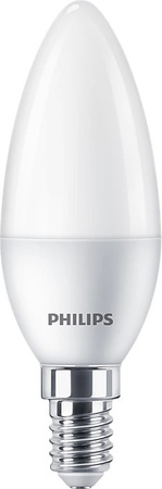 LED žárovka na svíčku E14 B35 4.9W = 40W 470lm 2700K Teplá bílá matná PHILIPS