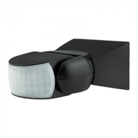 PIR senzor pohybu a soumraku IP65 pro povrchovou montáž černý 12m 180° CP Ecolight