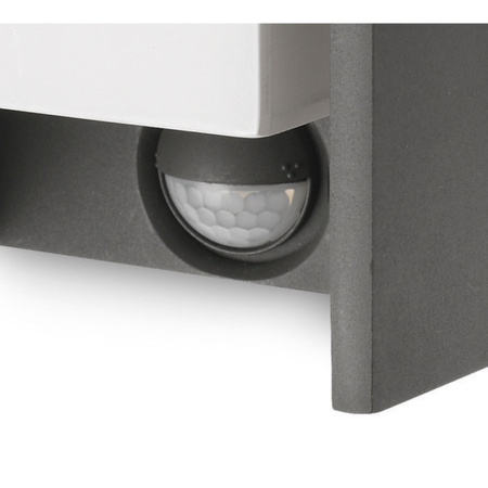 Zahradní lampa LED nástěnná lampa BRIDGE myGarden E27 IP44 s pohybovým senzorem obdélníková antracitová PHILIPS