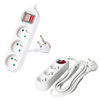 Prodlužovací kabel Zástrčka 3 x uzemněná zásuvka Power Strip On/Off Switch 3m White Linea Kobi