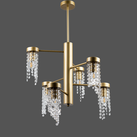 Stropní závěsné svítidlo 6x E27 Gold Gea Sanico Goldlux