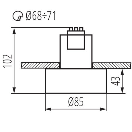 LED GU10 Round Black White Mini Kanlux Bodové LED svítidlo pro povrchovou montáž
