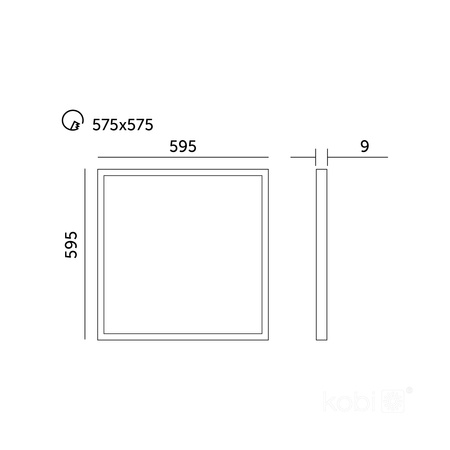 Povrchový panel LED 36W 4320lm 4000K 120° neutrální kazetová bílá 60x60cm Nelio Kobi