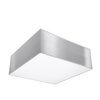 LED stropní svítidlo Plafond HORUS E27 Čtvercové svítidlo 25cm šedé SOLLUX