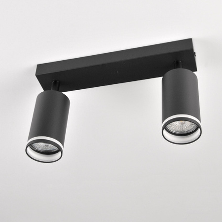 Nástěnné a stropní bodové svítidlo 2x GU10 černé PARIS Sanico Goldlux