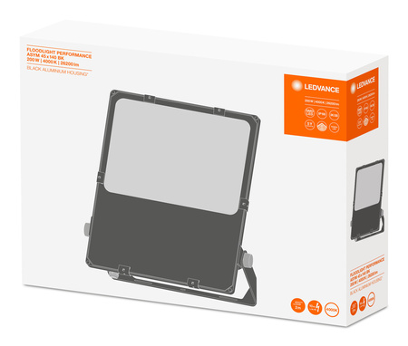 LED reflektor Venkovní reflektor 200W 26200lm 4000K IP66 Černý reflektor Ledvance