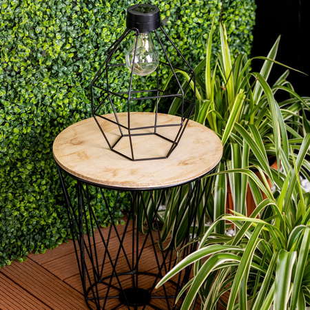 LED solární lampa Venkovní zahradní stojací závěsná lucerna 3000K IP44 25cm soumrakový senzor