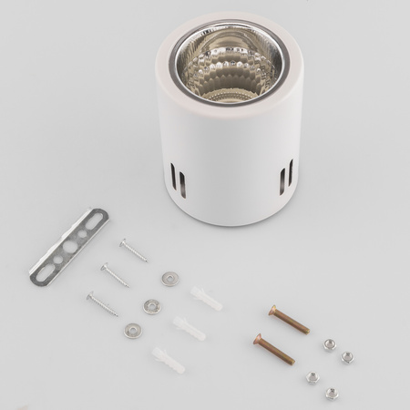 Povrchové svítidlo E27, TUBA SPOT Stálá Kulatá Bílá APUS 10 LUMILED