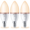 3x LED žárovka E14 C37 4,9W = 40W 470lm 2700-6500K SMART WiFi Philips WiZ