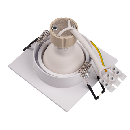 TRIX 3v1 GU10 6W 3000K WHITE MAT LUMILED čtvercové pohyblivé halogenové svítidlo pro zapuštěnou montáž