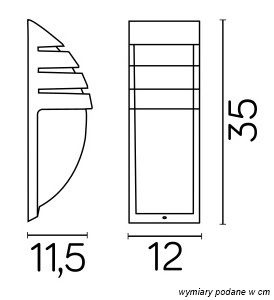 Venkovní zahradní lampa Nástěnná lampa CITY 1836 AL E27 Su-Ma