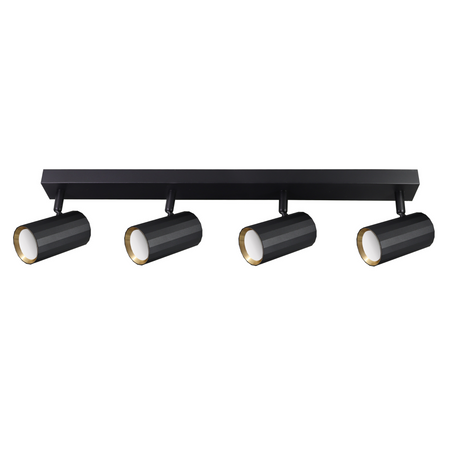 Nástěnné a stropní bodové svítidlo 4x GU10 Black Gold NICEA Sanico Goldlux