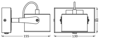 LED nástěnné stropní nástěnné svítidlo Povrchová montáž svítidla 5,8W 185lm CCT Dekorativní stříbrný bod Jupiter Ledvance