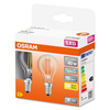 2x LED žárovka P45 Ball E14 4W = 40W 470lm 2700K Warm 300° Retrofit Filament CLASSIC Osram