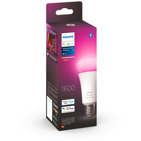 LED žárovka E27 A67 13,5W CCT RGB PHILIPS HUE White & COLOR Ambiance Bluetooth Zigbee