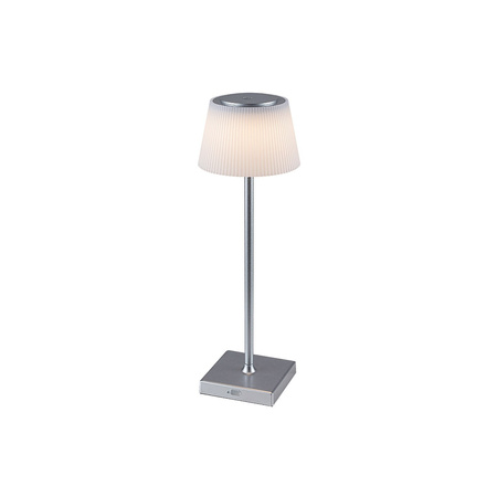Stolní noční lampa Dekorativní 4W 200lm 3000-5000K CCT Stmívatelná IP44 Stříbrná Moderní Taena Rabalux