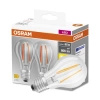 2x LED žárovka E27 A60 6,5W = 60W 806lm 2700K Warm 300° Filament OSRAM