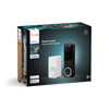 Chytrý videozvonek s IP kamerou 2K QHD 1440p CMOS Black SMART Zigbee WiFi zvonek + bílý gong Bezpečný přijímač Philips HUE