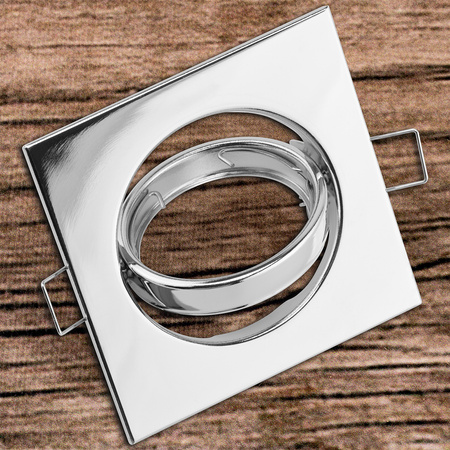 Halogenové svítidlo pod omítku Pohyblivé čtvercové svítidlo PICTOR Chrome Sheet MR16 GU10 LUMILED