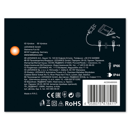 LED dekorativní světelné body 6W 3000K teplé ENDURA GARDEN 9 Dot LEDVANCE