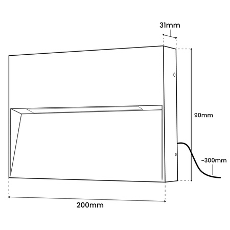 Zahradní nástěnná lampa 6W, IP54 PIVAR LUMILED