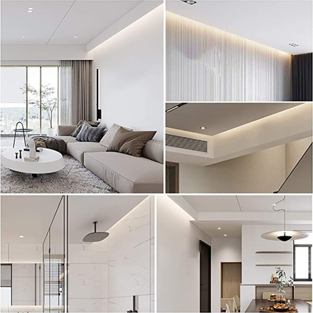 Rohový Hliníkový Profil pro LED KM55, Stříbrný 1m + Mléčná Krytka + Záslepky LUMILED