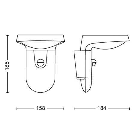 Solární zahradní lampa LED nástěnná lampa TYLA IR 1.2W 3000K IP44 s pohybovým a soumrakovým senzorem antracit PHILIPS