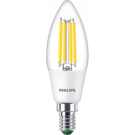 LED svíčková žárovka E14 B35 2.3W = 40W 485lm 4000K Neutrální bila vlákno PHILIPS Ultra Efficient
