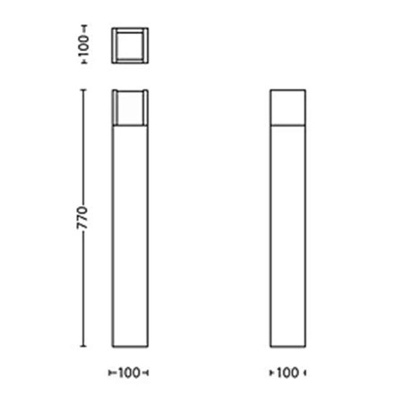 Venkovní LED zahradní svítidlo ARBOR myGarden 6W 4000K IP44 Tyč 77cm Antracit PHILIPS