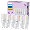 6x LED žárovka s paticí G9 3,7W = 40W 470lm 2700K teplá bílá PHILIPS