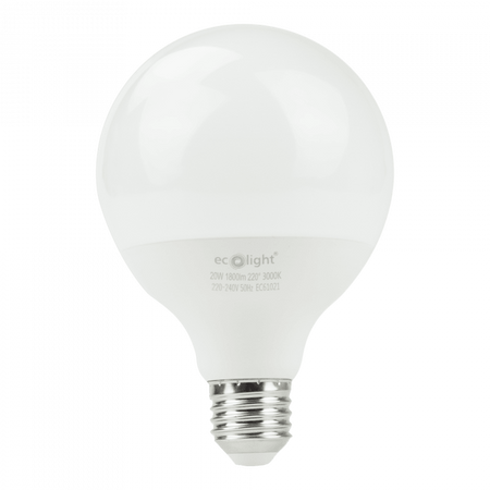 LED žárovka Sphere G95 E27 20W 1800lm 3000K teplá bílá Ecolight