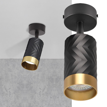 Nástěnné a stropní bodové svítidlo GU10 Black Gold ARRAS Sanico Goldlux