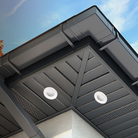 Halogenové Hermetické Koupelnové svítidlo IP44, Bílá AQUS + LED GU10 5W Neutrální bílá LUMILED