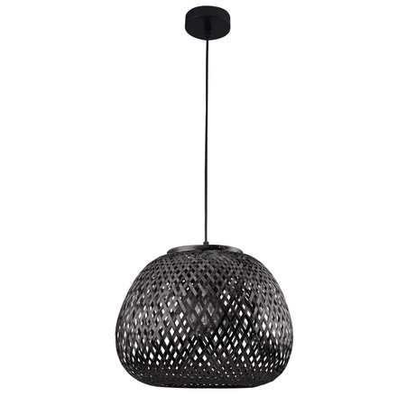 Stropní závěsné svítidlo E27 Black BAMBOO NATURAL Sanico Goldlux
