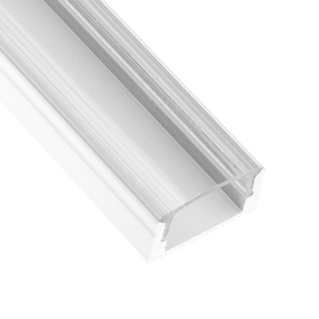 Povrchový Hliníkový Profil pro LED KM36, Stříbrný 2m + Průhledná Krytka + Záslepky LUMILED