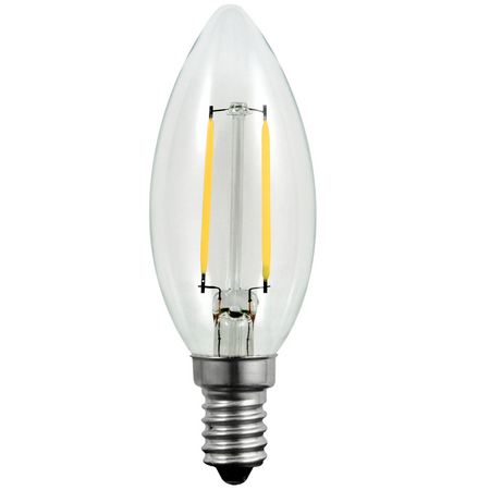 LED žárovka E14 B35 2W = 23W 230lm 3000K Teplá bílá 360° GOLDLUX (Polux)