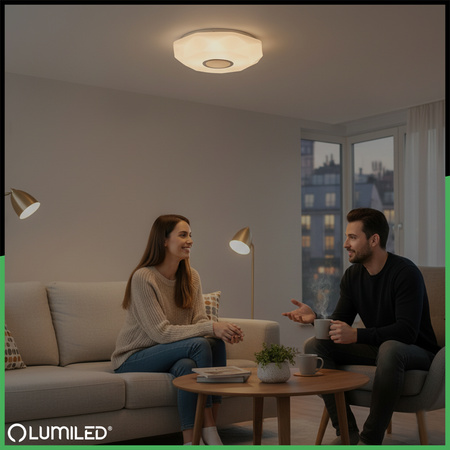 LED stropní plafon WESTA 72W CCT bílý kulatý 50cm + PILOT LUMILED