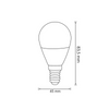 LED žárovka G45 E14 3W 250lm 3000K Warm 130° Sanico Goldlux