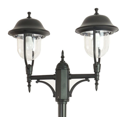 Stožár venkovní zahradní lampy LANTERN E27 Prince OGMWN 2 O 195-295cm černá Su-Ma