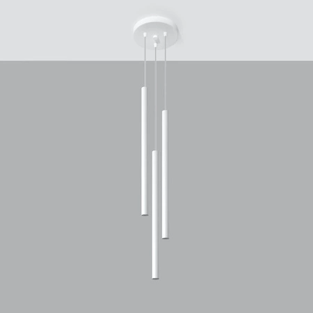 PASTELO Závěsné stropní svítidlo 3P 3xG9 Převis Minimalistická bílá SOLLUX