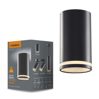 Přisazené svítidlo Stropní svítidlo LED trubice GU10 Černá VIDEX