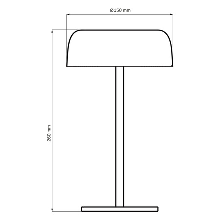 Venkovní dekorativní stolní lampa LED 2W 180lm 2700K teplá černá IP44 stmívatelná Tripoli Sanico Goldlux