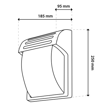 Zahradní nástěnná lampa E27, 25cm LECOS LUMILED