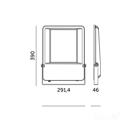 Venkovní LED reflektor Garden 200W 26000lm 4000K Neutral 120° IP65 IK06 Black Seul Kobi