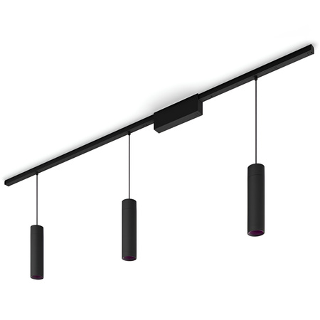 Perifo Lighting Rail Kit 1,5 m + 3x LED závěsné světlo 15,6 W CCT RGB Philips HUE Bluetooth Black
