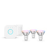 3x LED GU10 Reflector PAR16 4,7W = 50W 345lm 2200-6500K CCT + RGB SMART Smart Bluetooth ZigBee White and Color Ambiance + Bridge Bridge Philips HUE Starter Kit