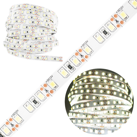 LED pásek 12V, 48W 600LED 2835 Studená bílá 8mm 5m LUMILED