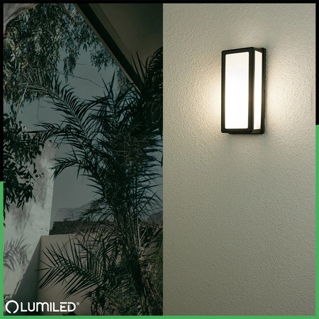 Zahradní nástěnná lampa E27, obdélníková DOMLO LUMILED